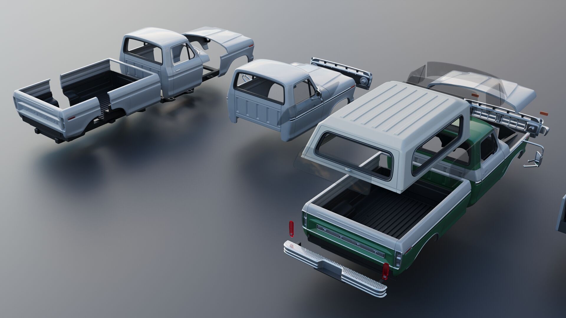 F-350 Super Camper Special 1976 3D print model_24