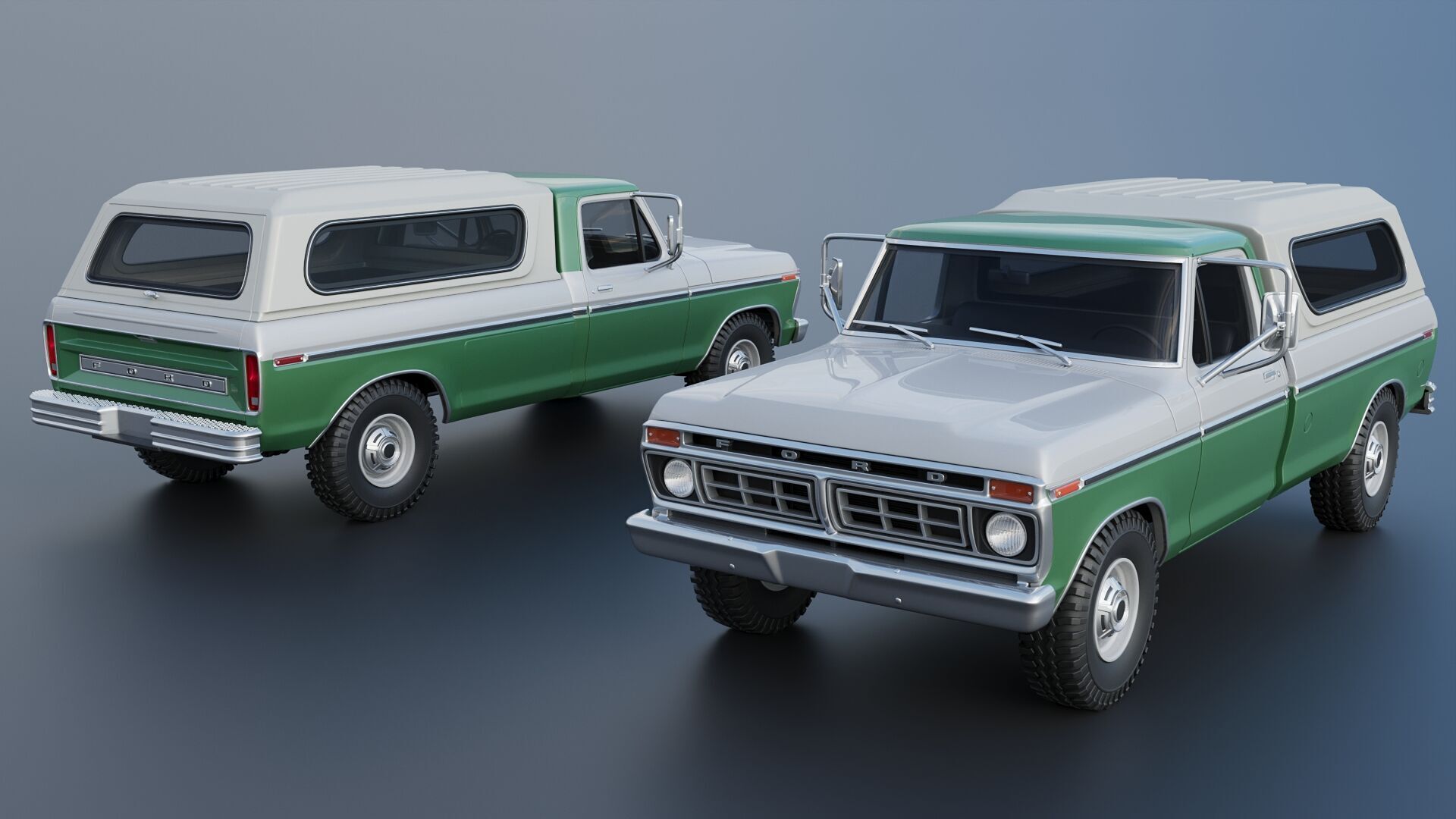 F-350 Super Camper Special 1976 3D print model_1