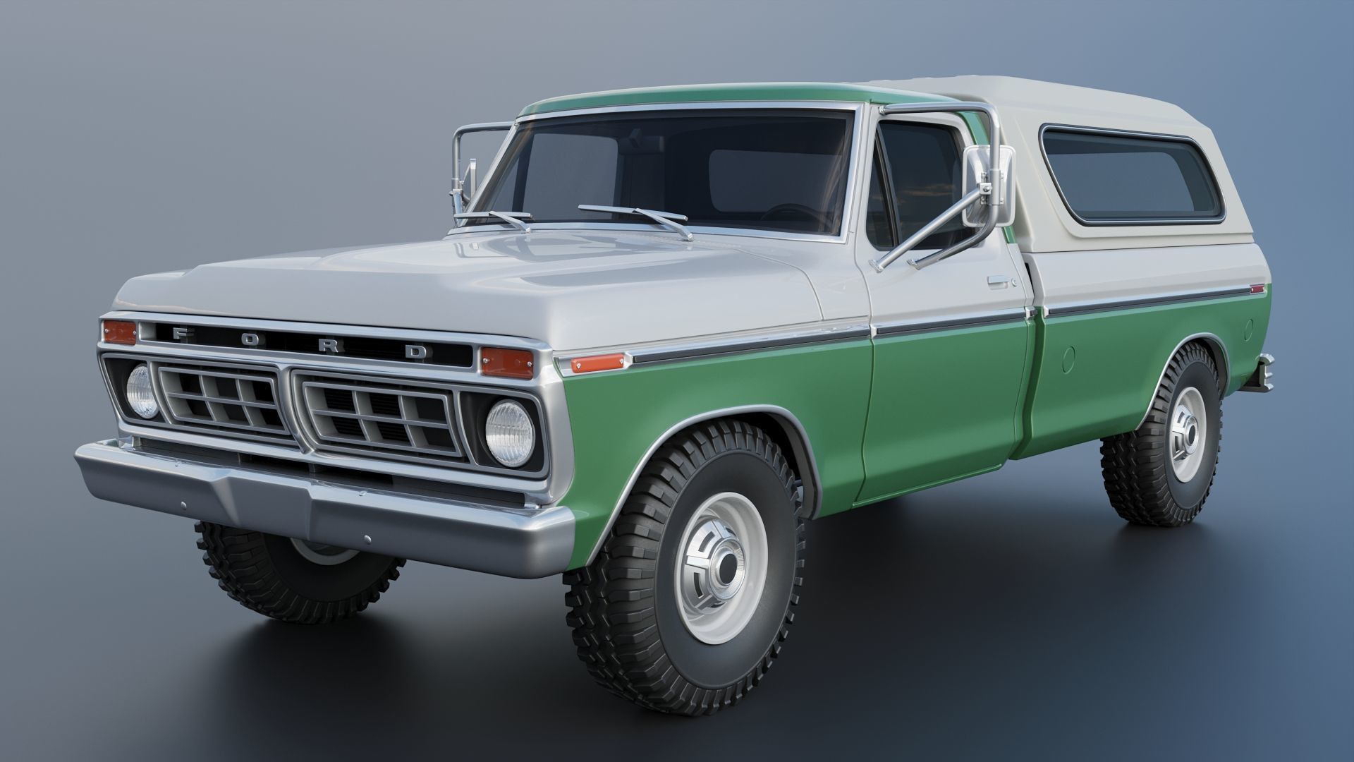 F-350 Super Camper Special 1976 3D print model_3