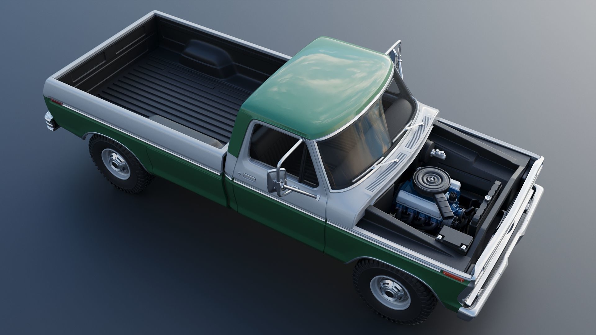 F-350 Super Camper Special 1976 3D print model_19