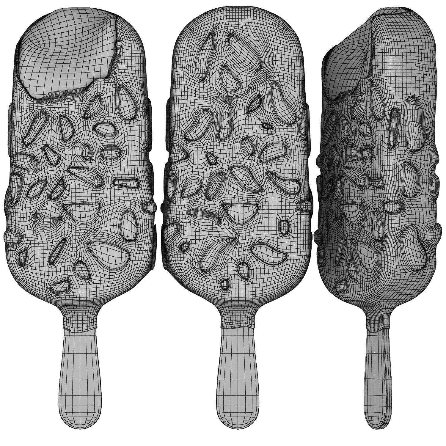 magnum almond and chocolate ice cream 3D model_5