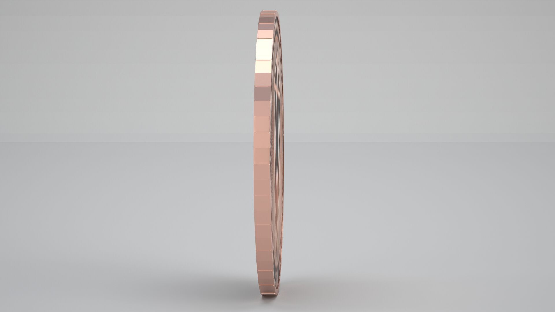 Copper EOS Coin 3D model_6