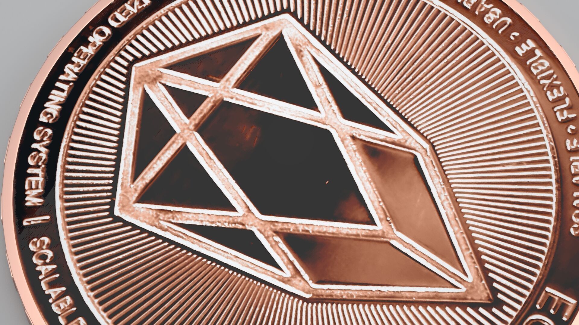 Copper EOS Coin 3D model_5
