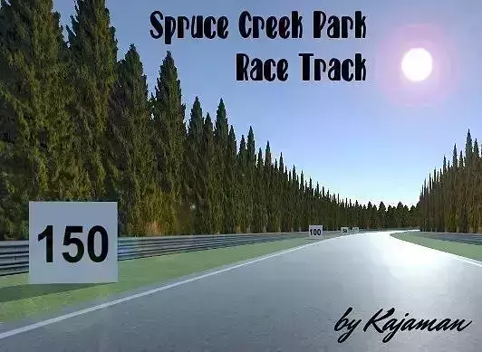Race Track 01  Spruce Creek Park Low-poly 3D model