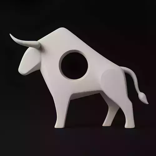 Bull Minimalist Decoration toy 3D print model