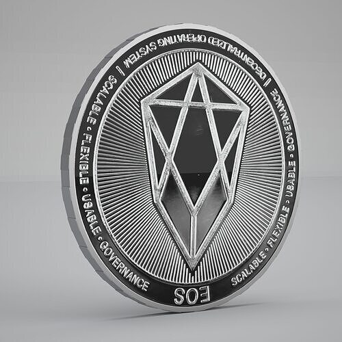 Silver EOS Coin 3D model