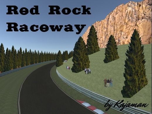 Race Track 02  Red Rock Raceway Low-poly 3D model_0