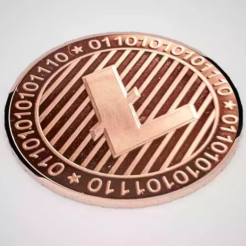 Copper Litecoin 3D model