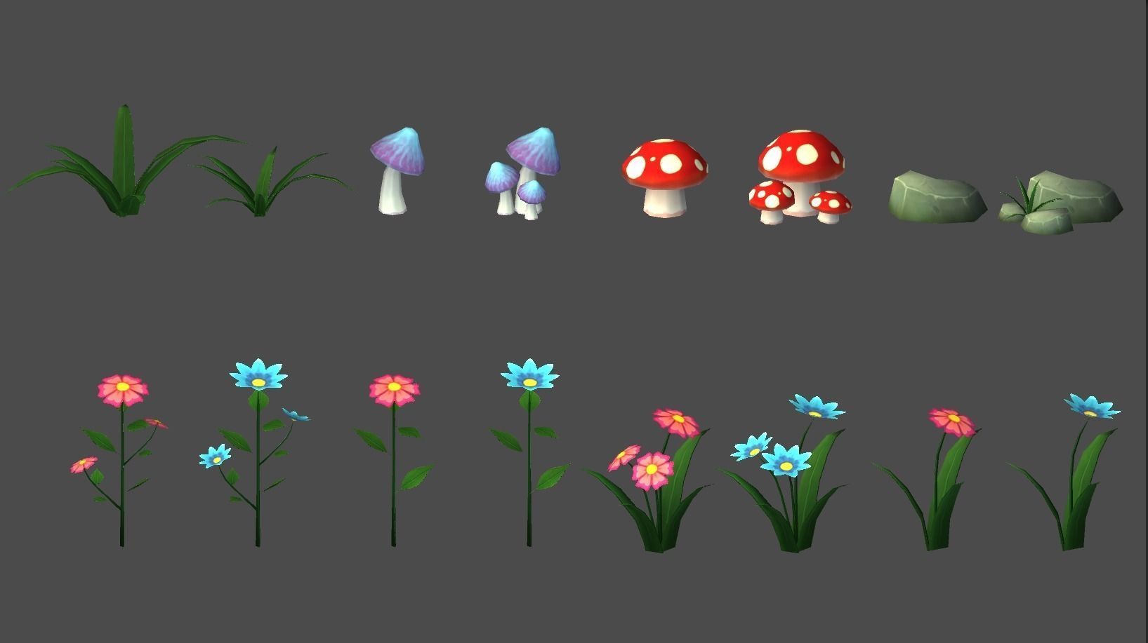 Handpainted Turntable Platforms Low-poly 3D model_3