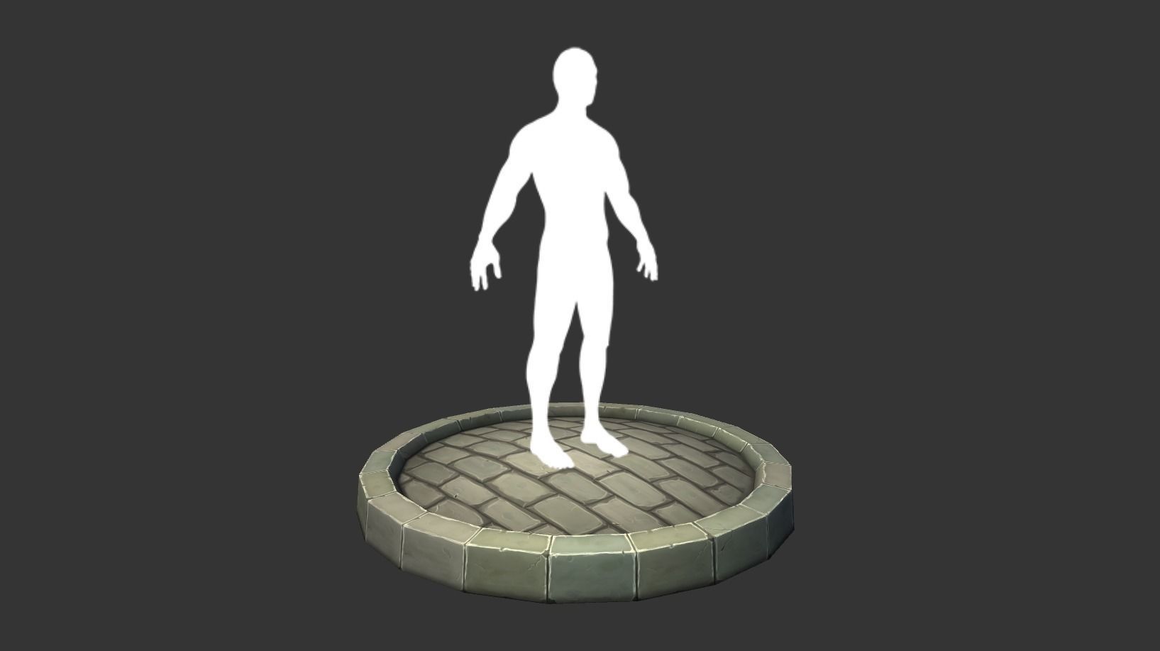 Handpainted Turntable Platforms Low-poly 3D model_6