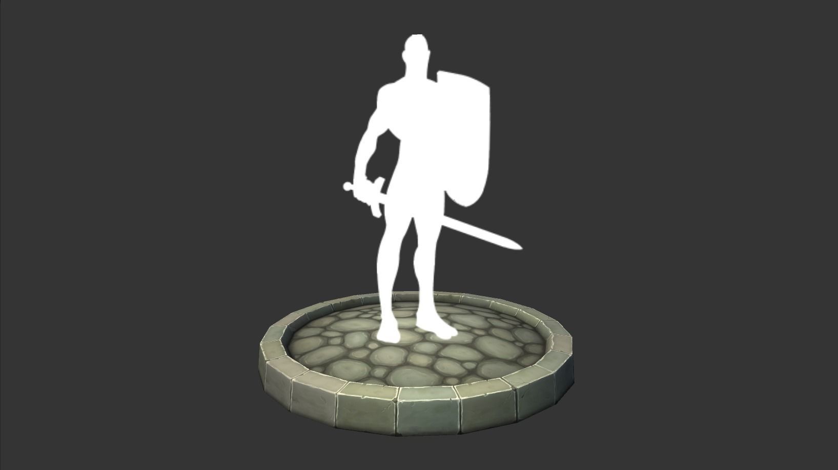 Handpainted Turntable Platforms Low-poly 3D model_4