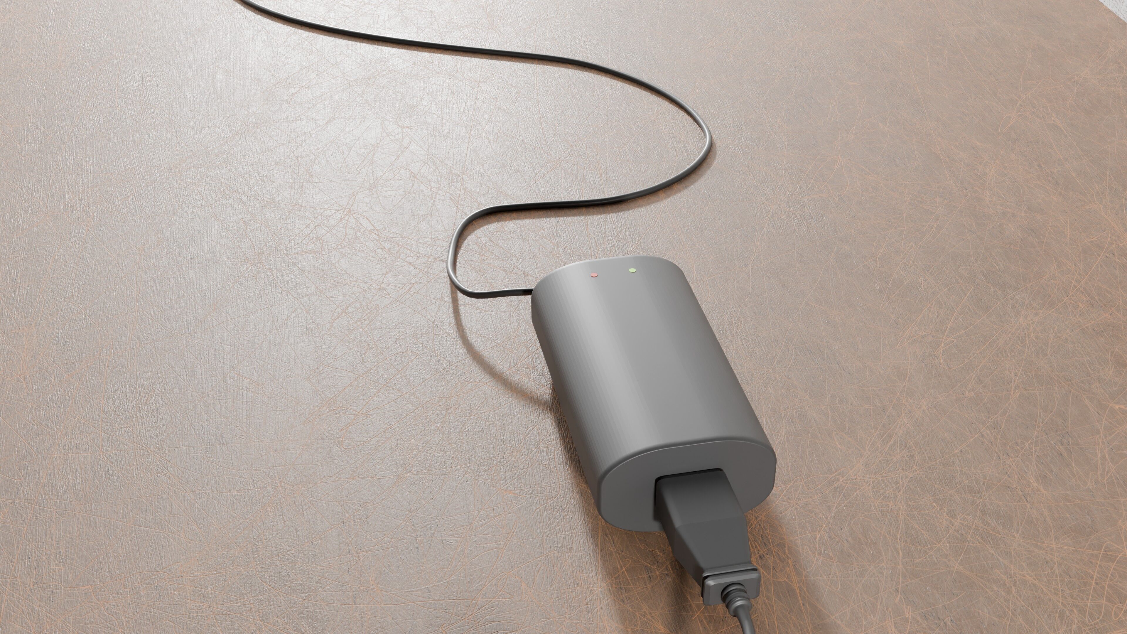 Laptop Charger Adapter 3D Model PBR Textured Non-Printable Low-poly 3D model_3