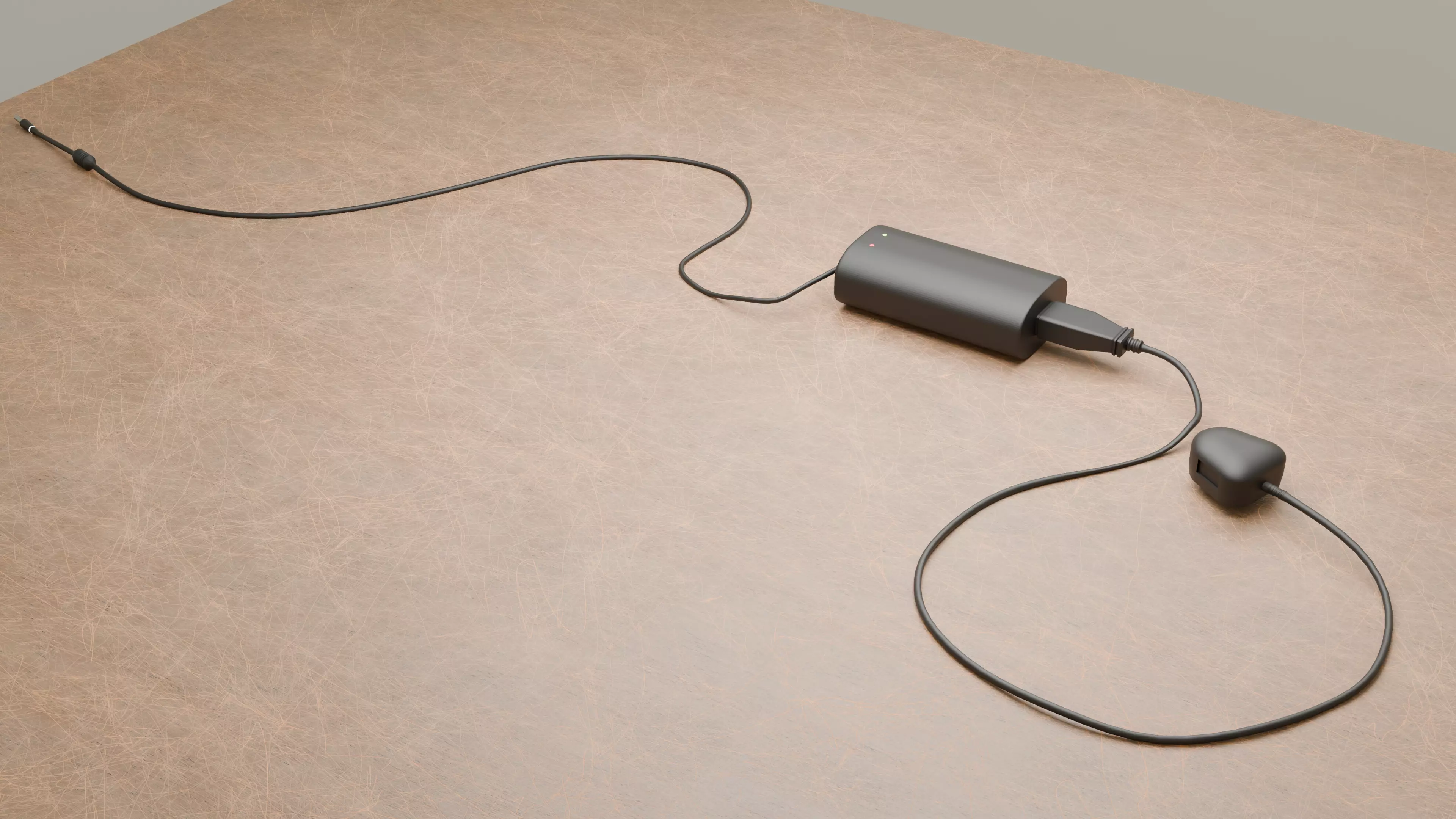 Laptop Charger Adapter 3D Model PBR Textured Non-Printable Low-poly 3D model_0