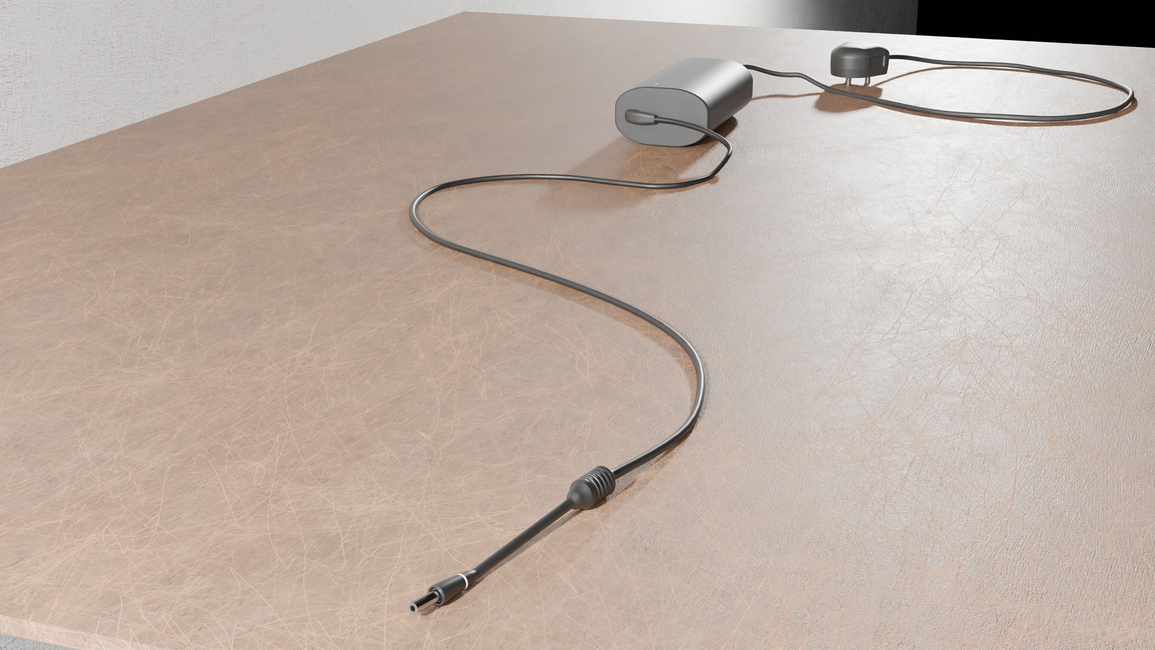 Laptop Charger Adapter 3D Model PBR Textured Non-Printable Low-poly 3D model_8