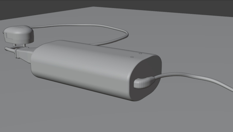 Laptop Charger Adapter 3D Model PBR Textured Non-Printable Low-poly 3D model_14