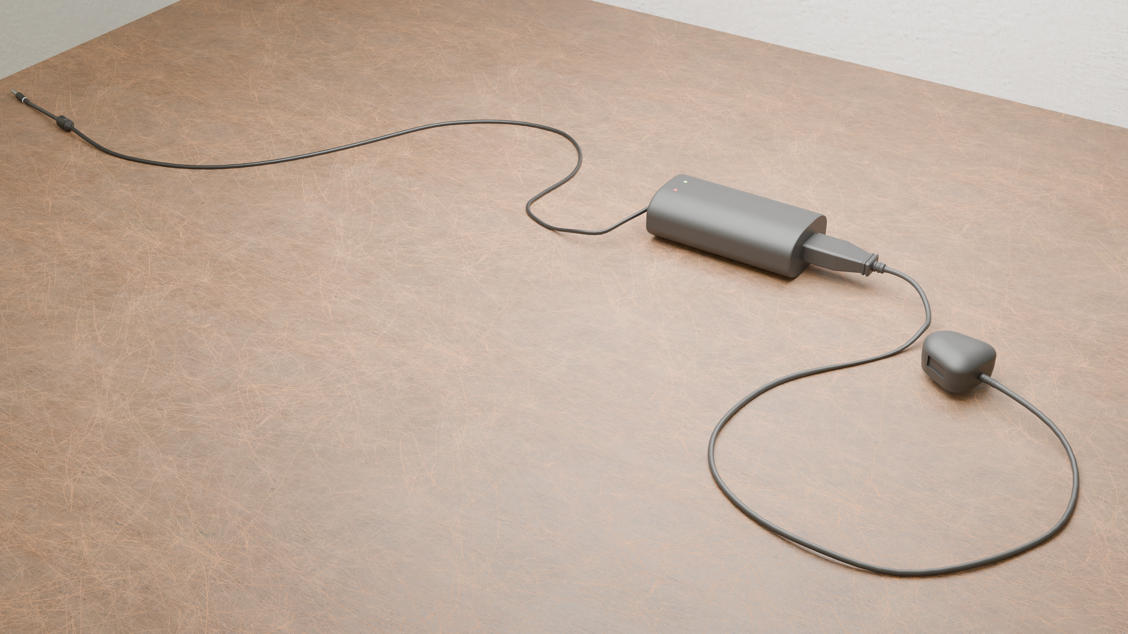 Laptop Charger Adapter 3D Model PBR Textured Non-Printable Low-poly 3D model_1