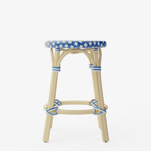 Tobias Sky Blue Counter Stool 3D model