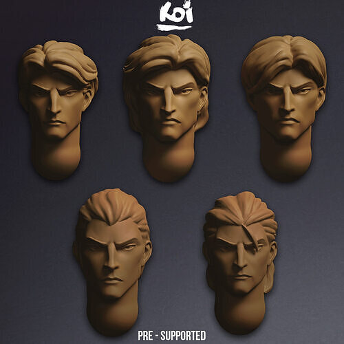 Heralds of the Storm - Nobles Miniature Heads 3D print model