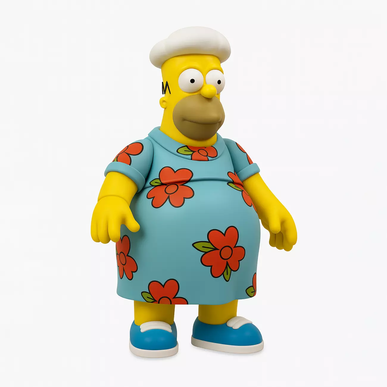 Fat Homer Simpson Tropical Floral Dress toy 3D print model