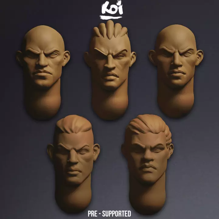 Praetorian Stormguard - Warriors Miniature Heads 3D print model_0