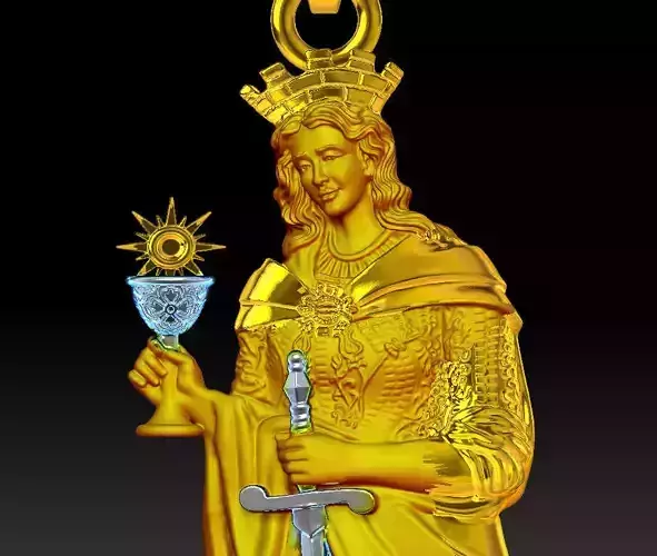 Jewelry Pendant Santa Barbara 3D print model