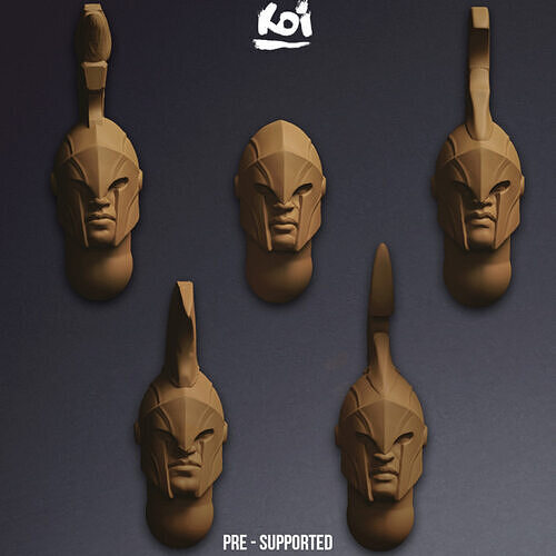 Praetorian Stormguard - Initiates Miniature Heads 3D print model