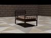 Rusty Metal Bed  Low Poly Game Ready 3D Model Low-poly 3D model_1