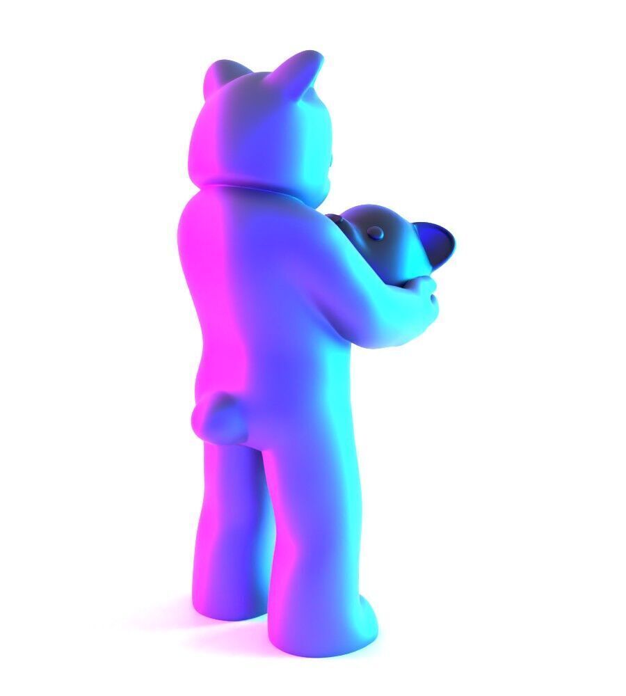 Face to Face Bear Inner Self Luke Chueh toy 3D print model_14