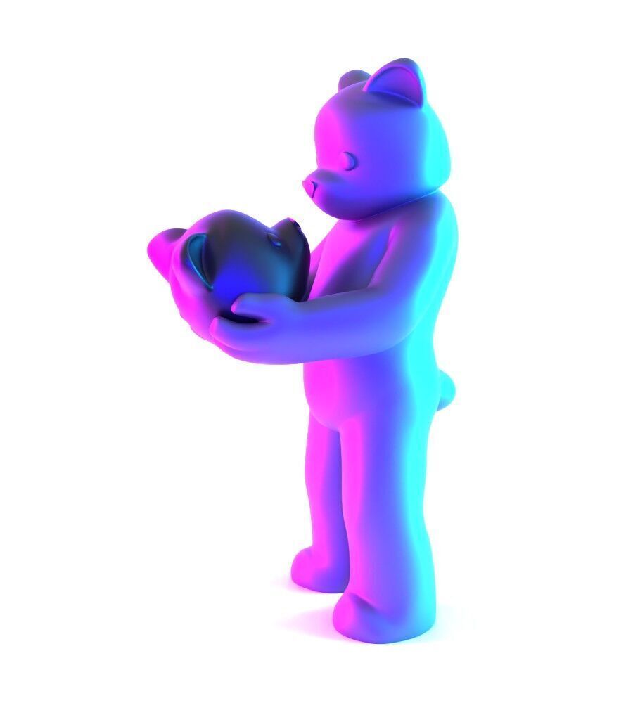 Face to Face Bear Inner Self Luke Chueh toy 3D print model_5
