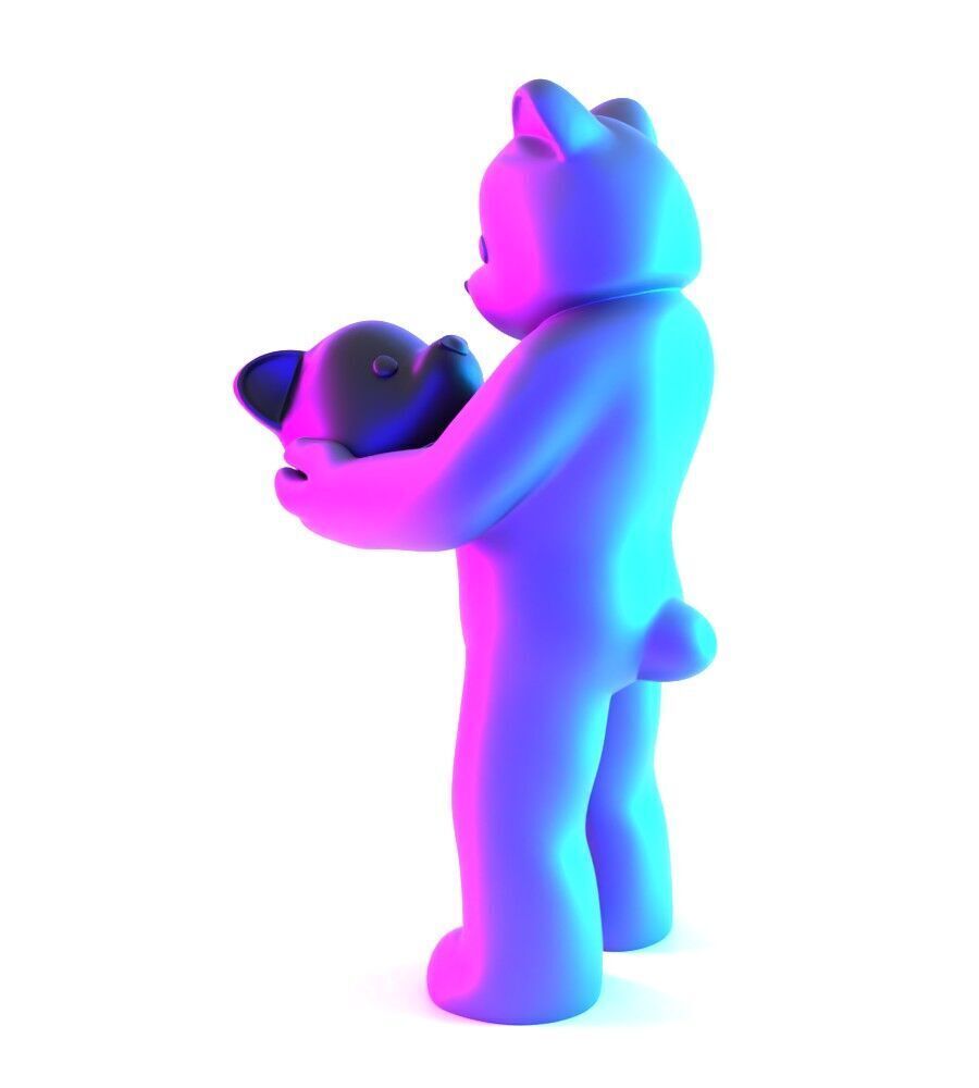 Face to Face Bear Inner Self Luke Chueh toy 3D print model_8