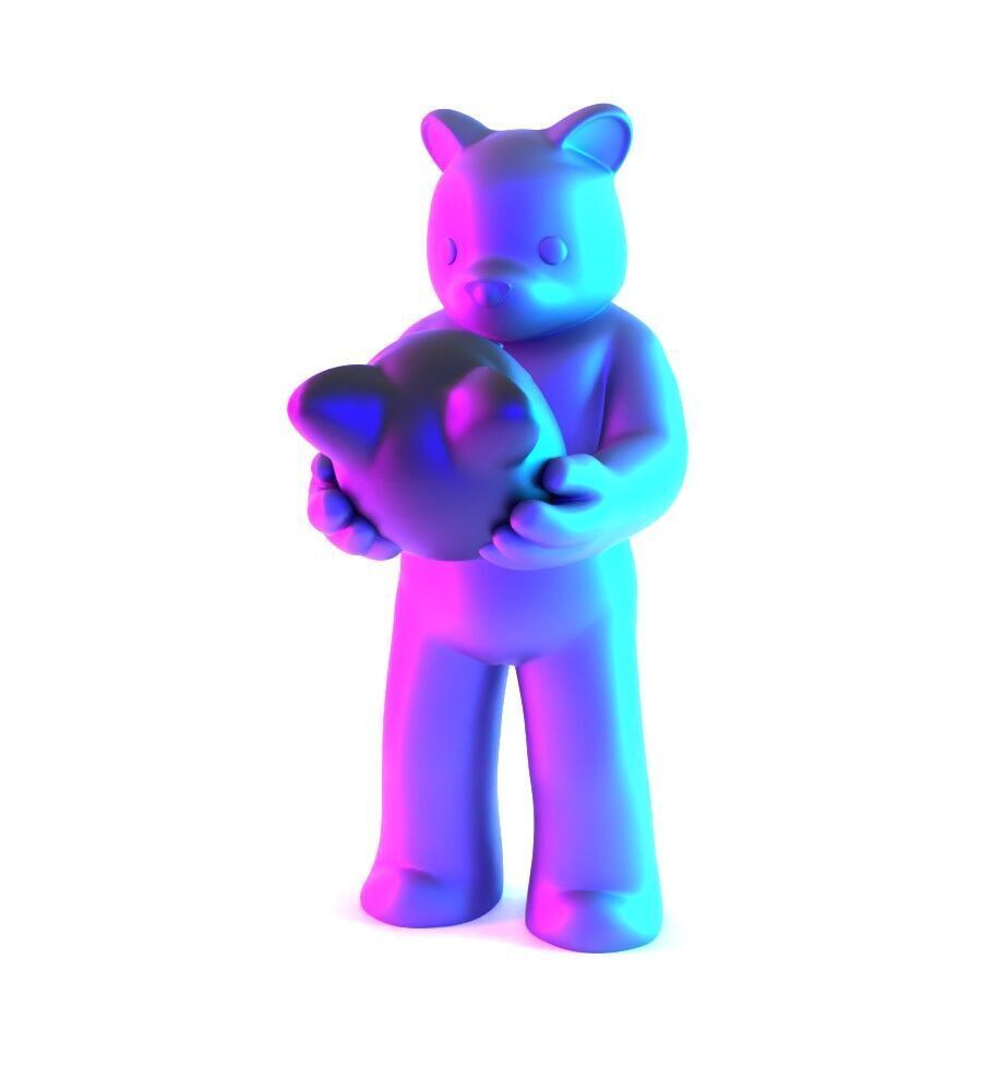Face to Face Bear Inner Self Luke Chueh toy 3D print model_2
