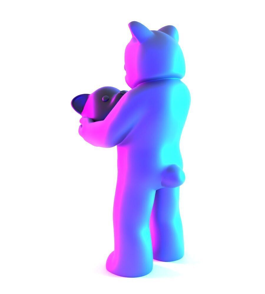Face to Face Bear Inner Self Luke Chueh toy 3D print model_9