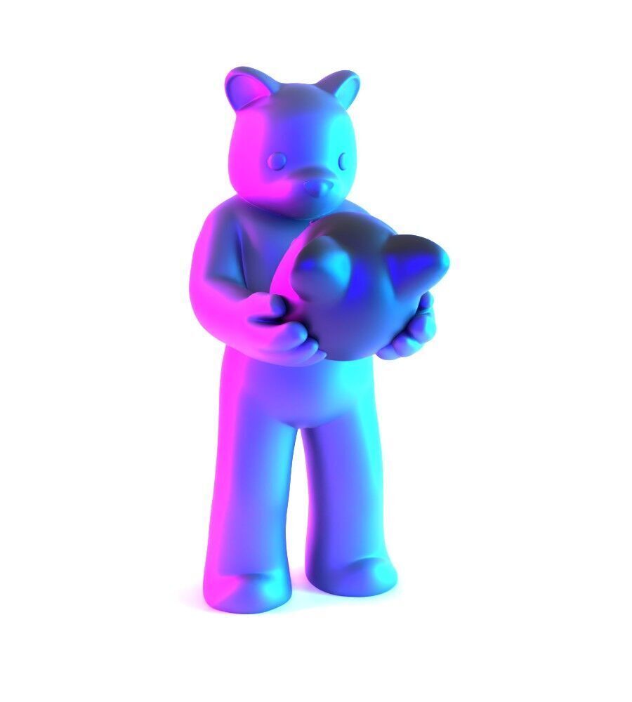 Face to Face Bear Inner Self Luke Chueh toy 3D print model_21