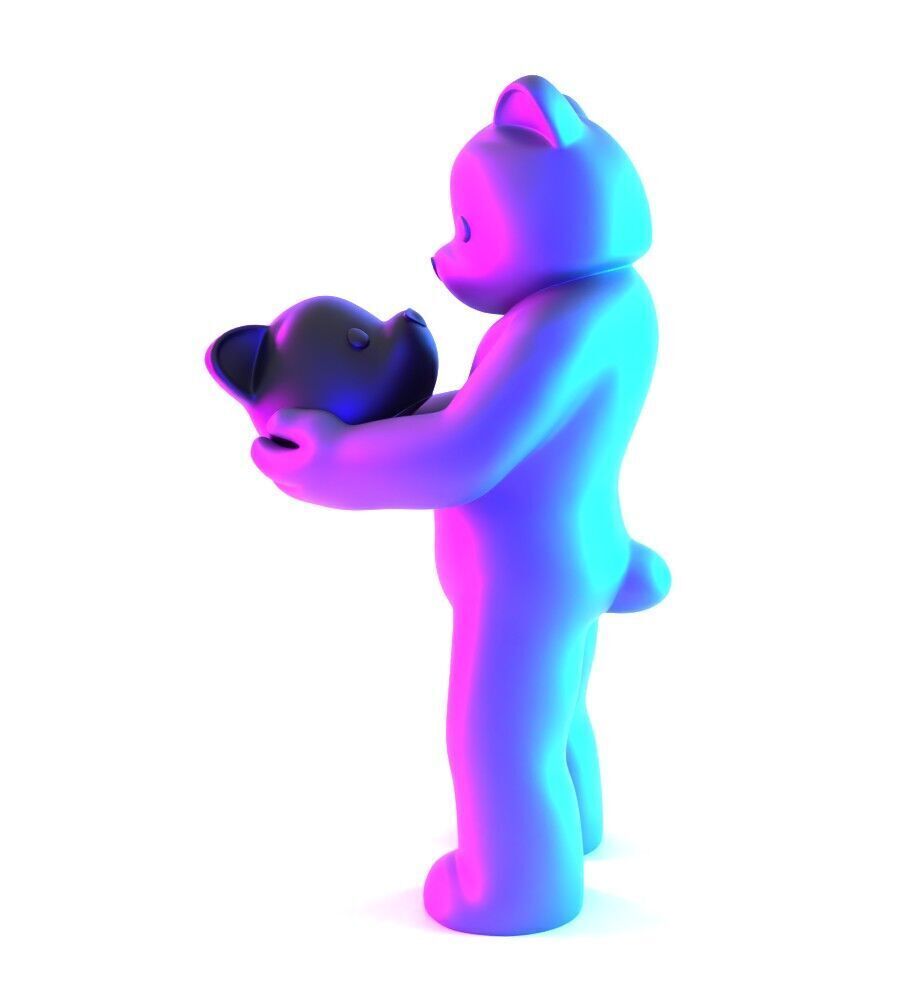 Face to Face Bear Inner Self Luke Chueh toy 3D print model_7