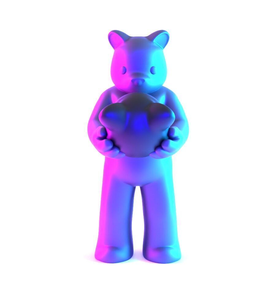 Face to Face Bear Inner Self Luke Chueh toy 3D print model_1