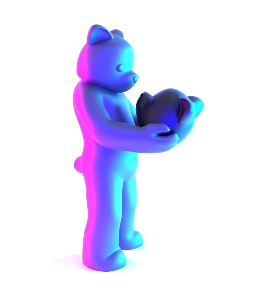 Face to Face Bear Inner Self Luke Chueh toy 3D print model_18