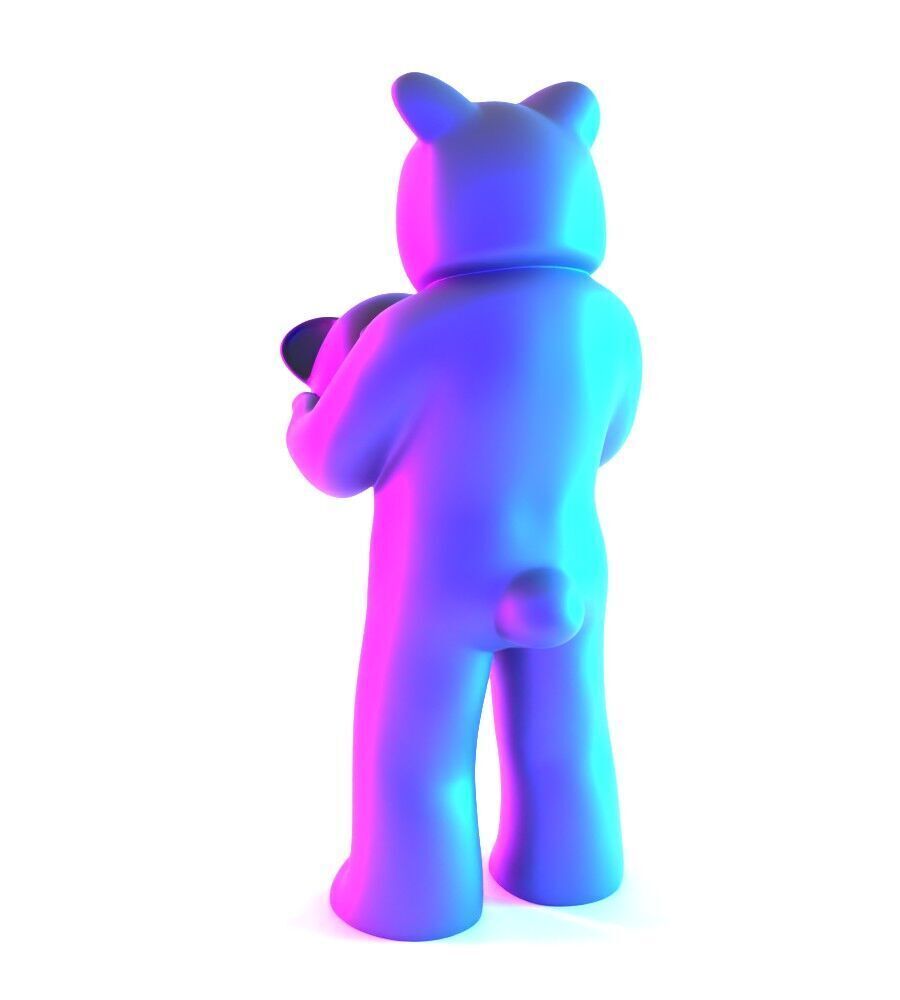 Face to Face Bear Inner Self Luke Chueh toy 3D print model_10