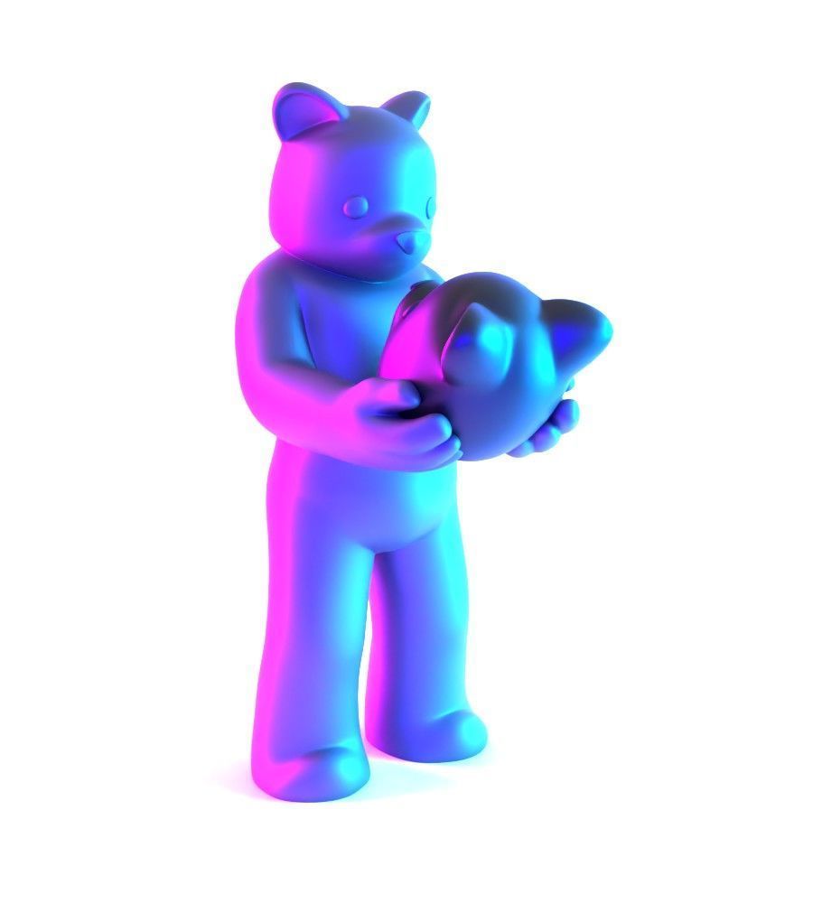 Face to Face Bear Inner Self Luke Chueh toy 3D print model_20