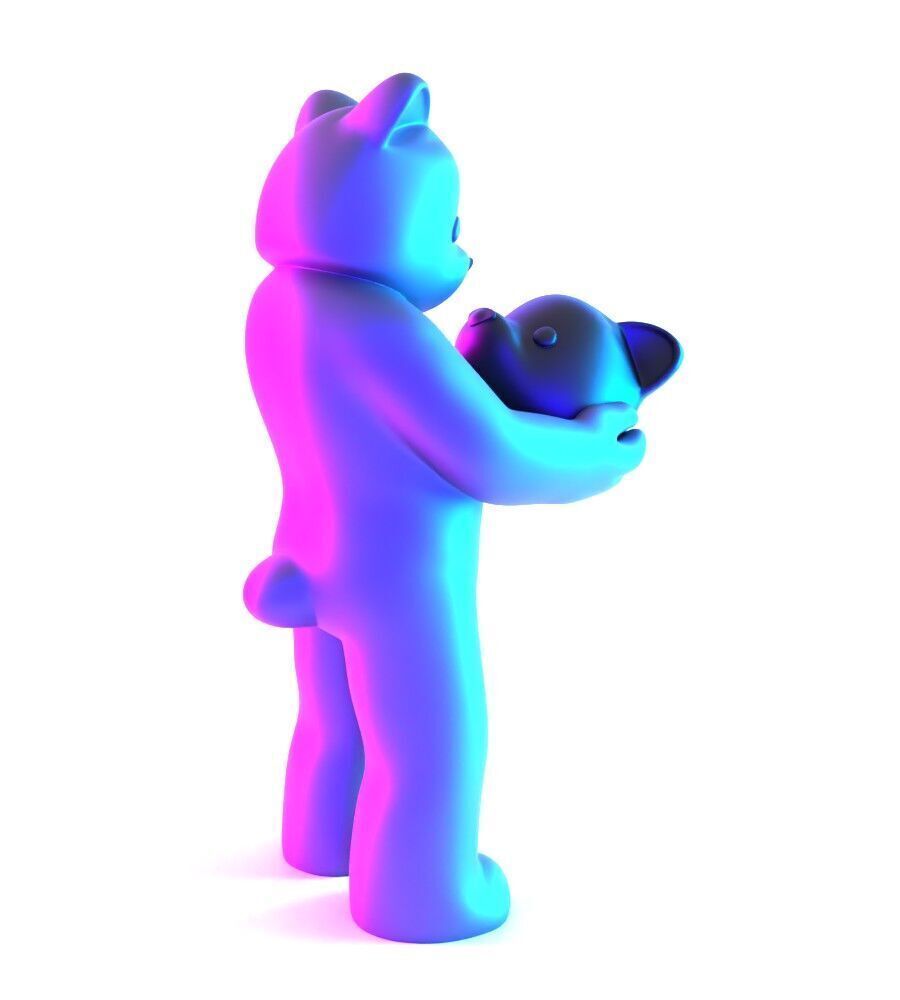 Face to Face Bear Inner Self Luke Chueh toy 3D print model_15