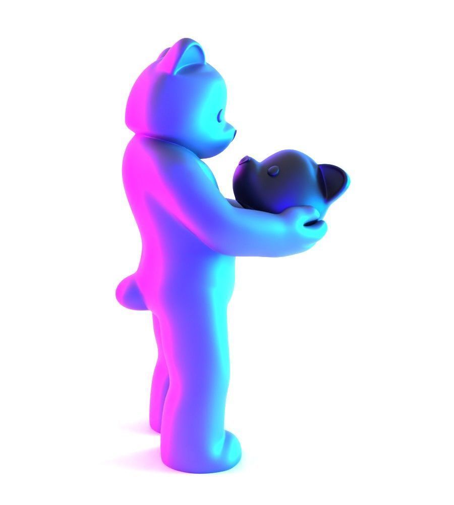Face to Face Bear Inner Self Luke Chueh toy 3D print model_16