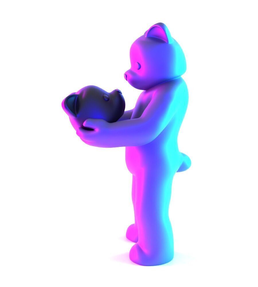 Face to Face Bear Inner Self Luke Chueh toy 3D print model_6