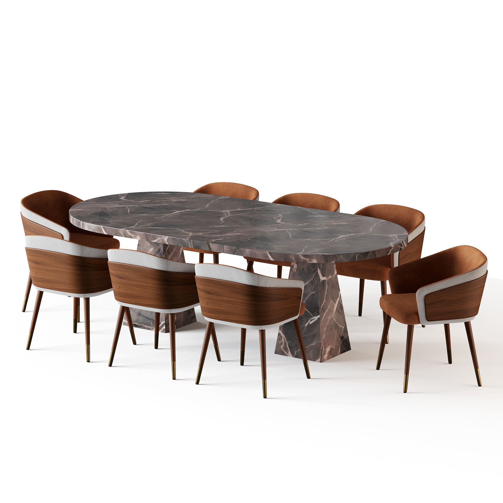 Dining table Melbrun 2 3D model_6