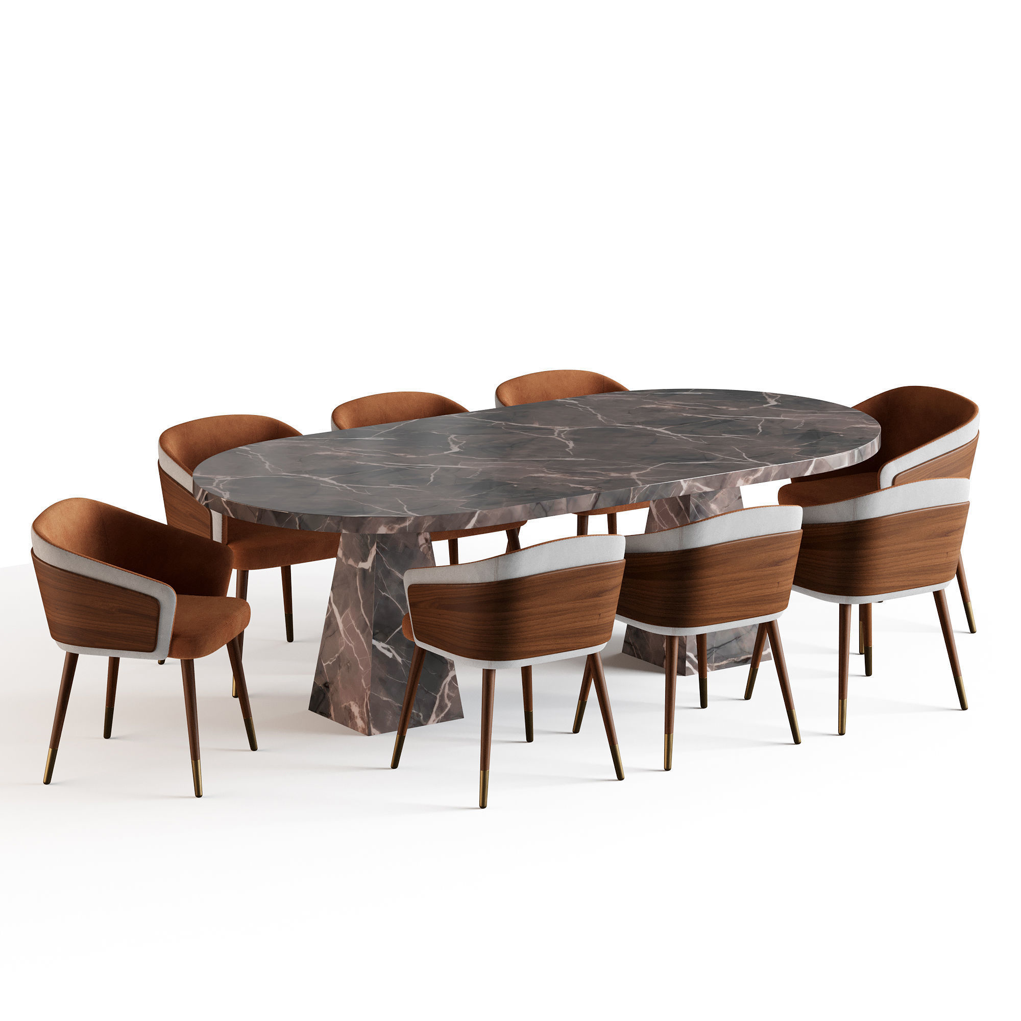 Dining table Melbrun 2 3D model_3
