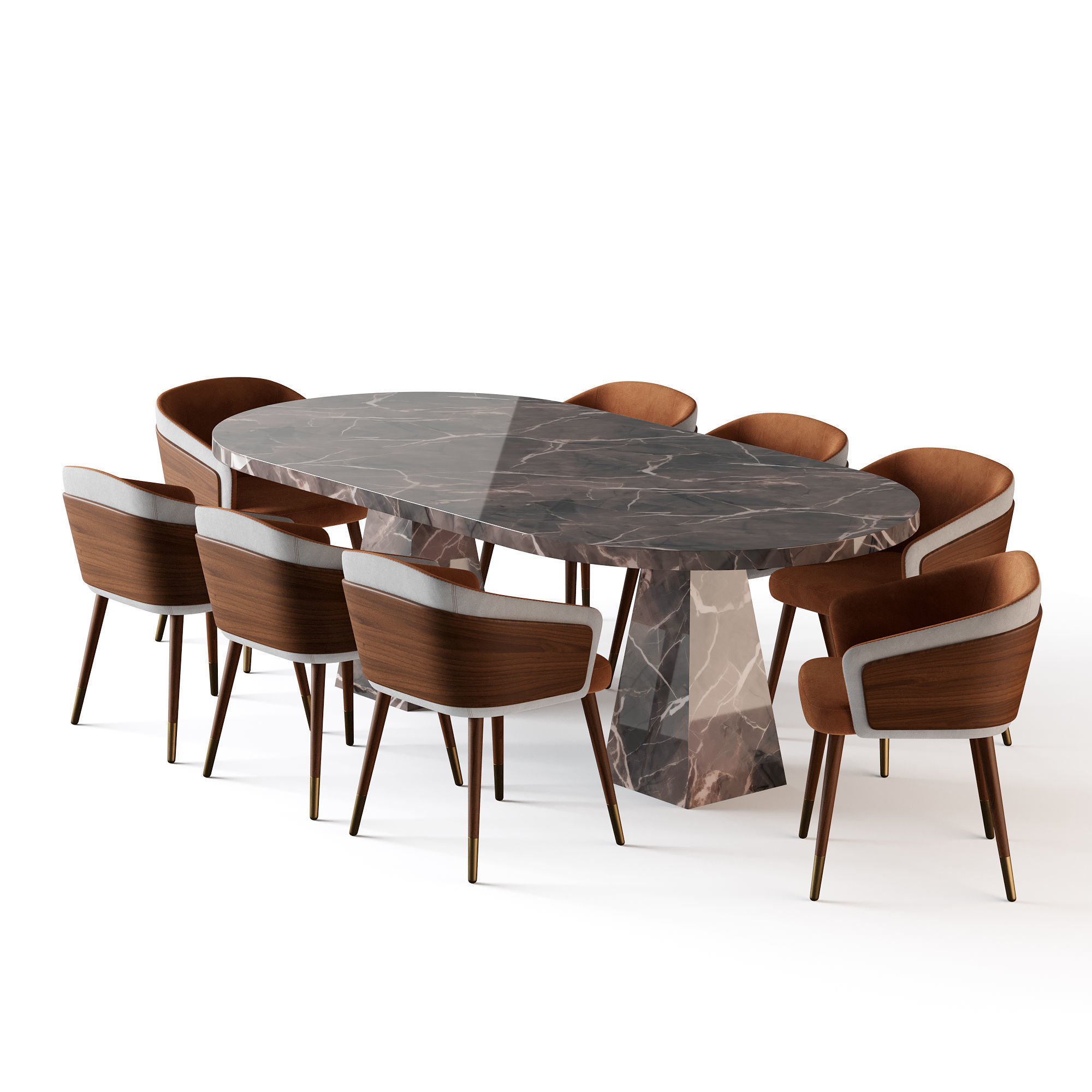 Dining table Melbrun 2 3D model_1