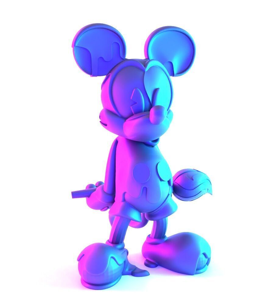 Melt Drip Mickey Mouse toy 3D print model_21