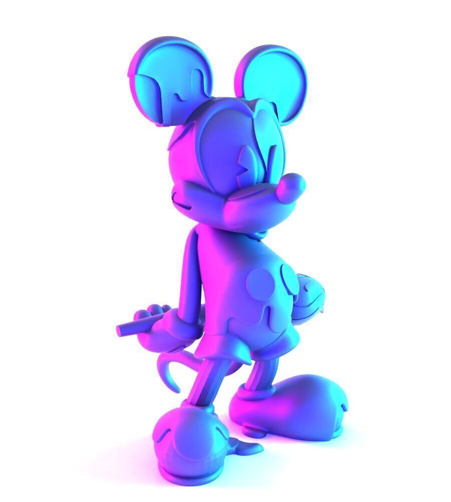 Melt Drip Mickey Mouse toy 3D print model_20