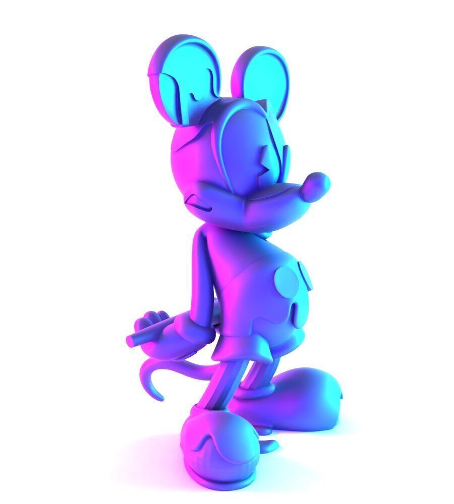 Melt Drip Mickey Mouse toy 3D print model_19