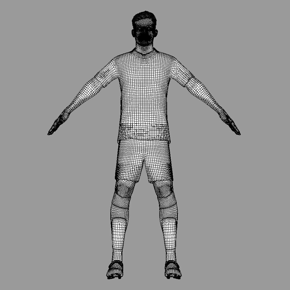 T-Pose Rigged Joshua Kimmich Bayern Munich 24-25 3D model_6