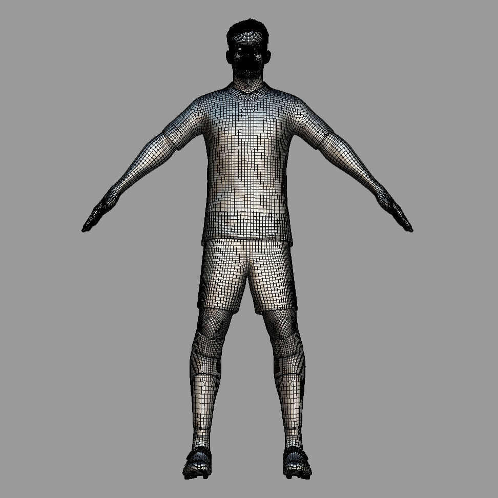 T-Pose Rigged Joshua Kimmich Bayern Munich 24-25 3D model_4