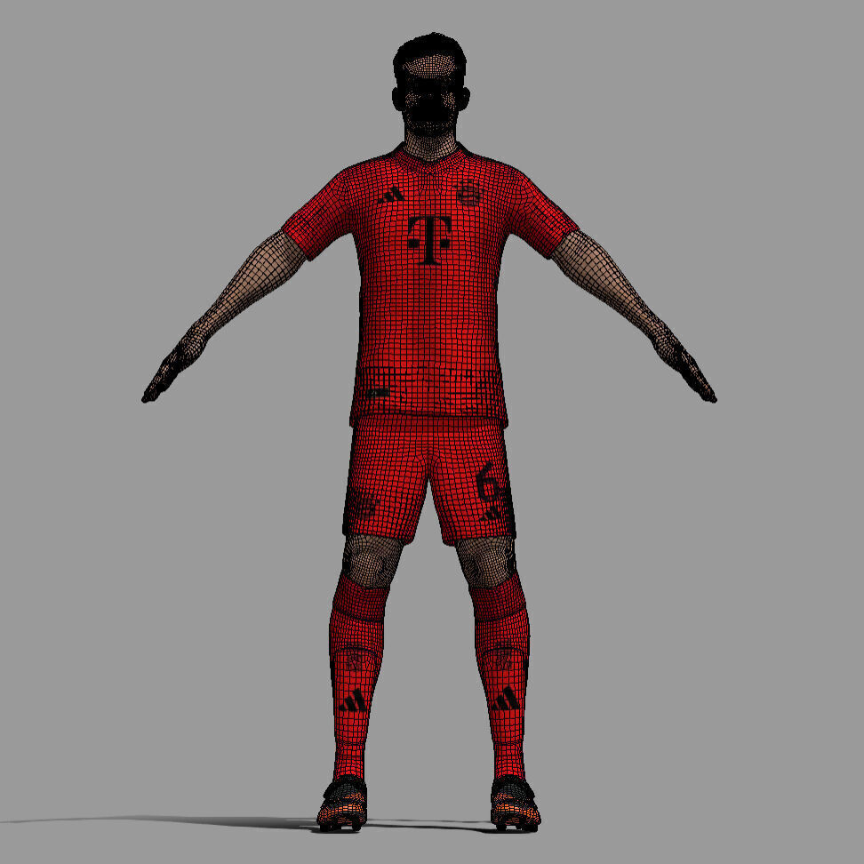 T-Pose Rigged Joshua Kimmich Bayern Munich 24-25 3D model_5